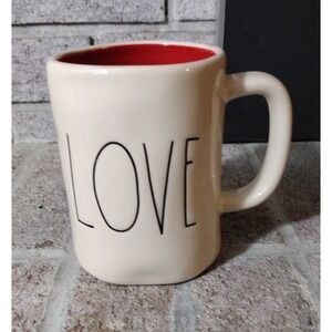 Love You Coffee Mug By‎ Magenta Rae Dunn White Red Interior